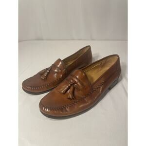 Sandro Moscoloni La Vida Men's Brown Tassel Leather Dress Loafers 12